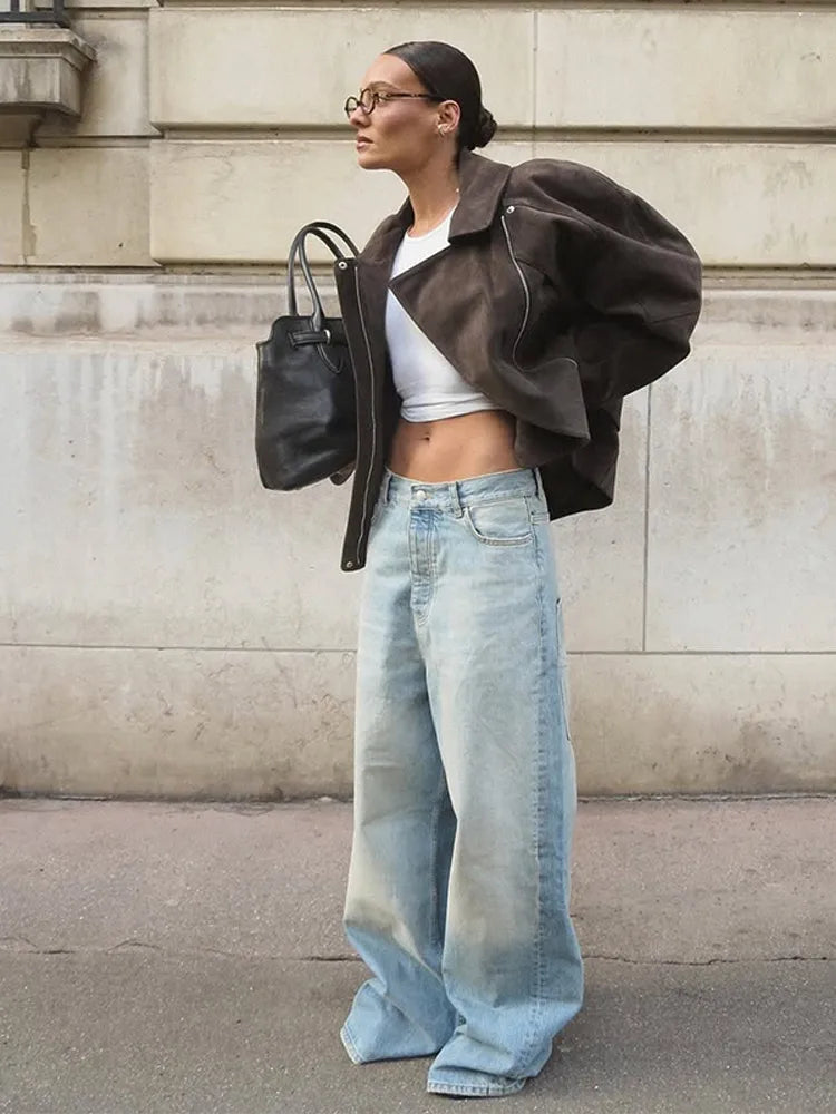 Suede Motorcycle Coat